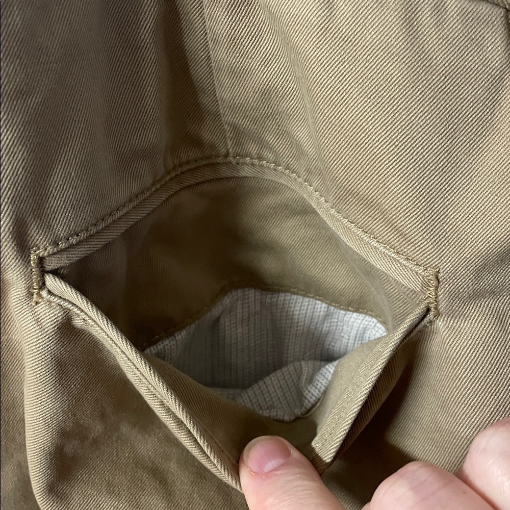 J. Crew broken in tan khaki casual work pants men’s size 36X34 - Picture 7 of 16